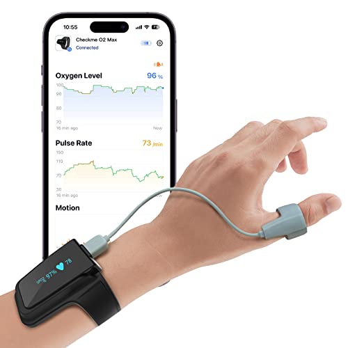 Wearpulse Continuous Wrist Pulse Oximeter, Blood Oxygen Saturation Monitor with Smart reminder, Bluetooth, 72 Hours Endura...