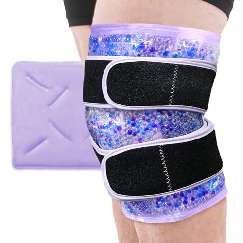 Knee Ice Pack Wrap for Pain Relief Reusable Gel Ice Wrap for Leg Injuries Swelling Knee Replacement Post-Surgery Recovery ...
