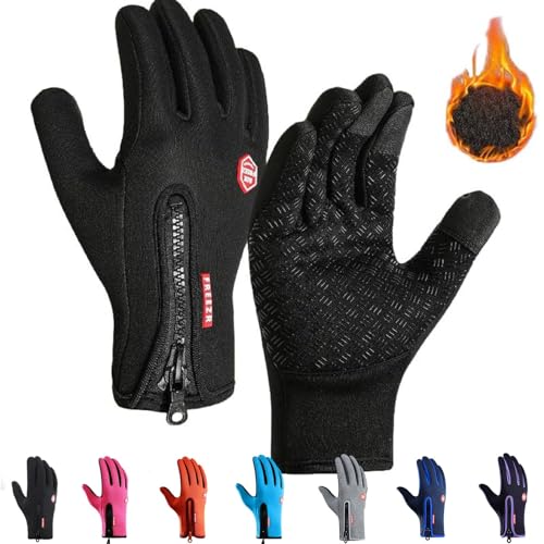 Zureto Cozy Season Gloves for Women Men, Thermal Winter Gloves Touchscreen Waterproof for Cold Weather Work Cycling Runnin...