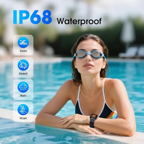 DAVIKO Pedometer Watch Senior Friendly No App/Phone Required, Waterproof Fitness Tracker Watch with Step Counter Calories/...