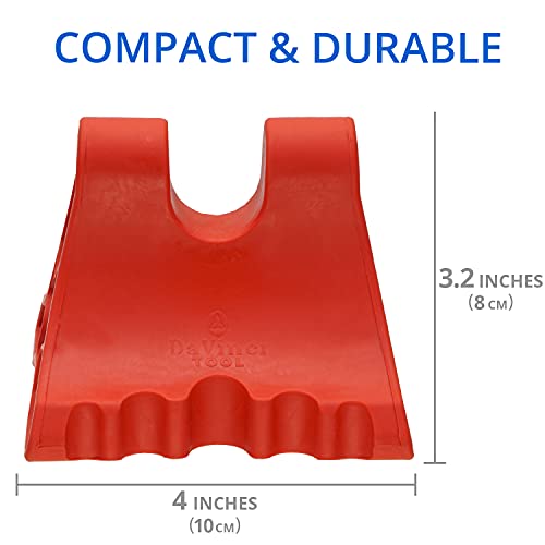 Body Back Davinci Tool (Red) -USA Made- Hard Rubber Neck Tension Relief & Pressure Point Massage Tool - Occipital Release ...
