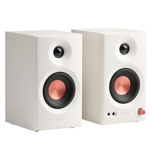 Edifier MR3 Powered Studio Monitor Speakers, Hi-Res Audio Certified Bluetooth V5.4 Active Bookshelf Loudspeakers, 2.0 Comp...