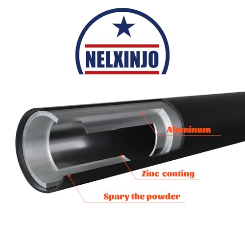 NELXINJO 25FT Heavy Duty Flag Pole – 2.0" Bottom Tube,80MPH Wind-Tested,13 Gauge Aluminum Residential Flagpole Kit with US...