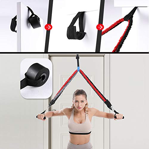 Sunsign Resistance Band with Handle, Exercise Bands with Handles, Ideal for Strength Training, Muscle Toning, Physical The...