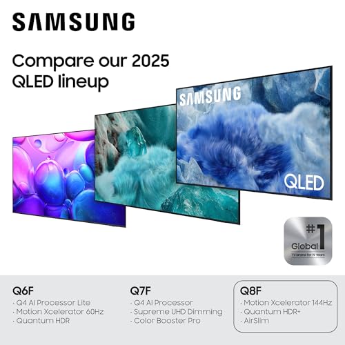 Samsung 50-Inch Class QLED Q8F 4K UHD Smart TV (2025 Model) Q4 AI Processor, 100% Color Volume with Quantum Dot, AirSlim D...