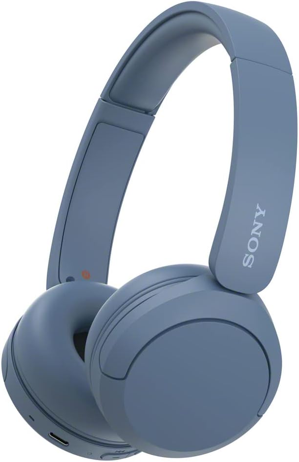 Sony WH-CH520 Wireless Headphones Bluetooth On-Ear Headset with Microphone and up to 50 Hours Battery Life with Quick Char...