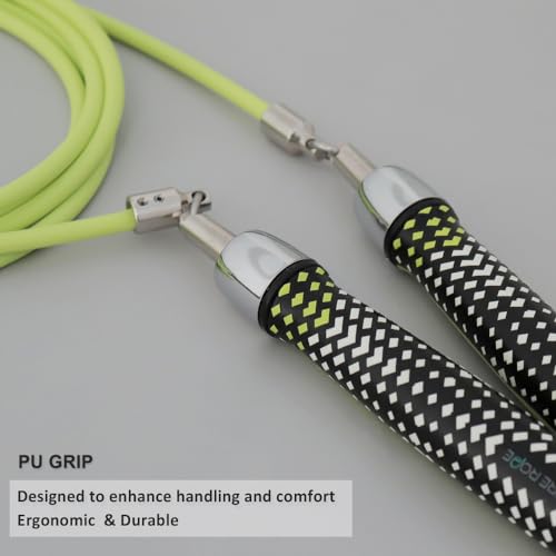 HEREROPE 1/4LB Weighted Jump Rope for Speed, Cardio, Boxing & Workout, Skipping Rope with Ball-bearing, Comfortable & Ergo...