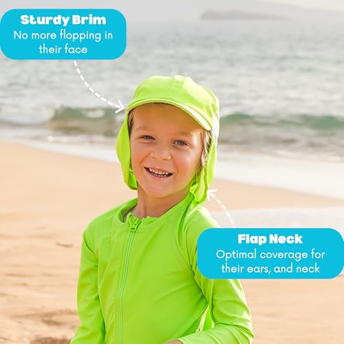 SwimZip Sun Hat with Neck Flap | UPF 50+ Protection for Baby, Toddler, and Kids