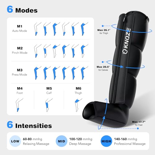 KNQZE Air Compression Recovery System, Foot and Full Leg Recovery Boots with Dynamic Pressure for Fast Therapy, Profession...