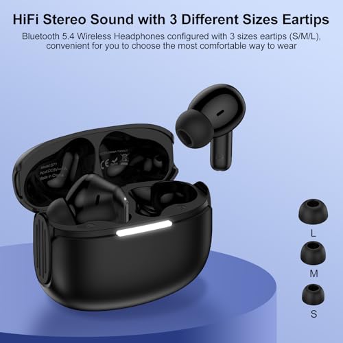 Earbuds Wireless Bluetooth 5.4 Headphones in Ear Buds with Mic for Samsung Galaxy S25 Ultra S25 FE/Edge A17 A36 S24 FE S2...