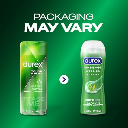 Durex Massage & Play 2 in 1 Lubricant, 6.76 oz., Soothing Touch with Aloe Vera