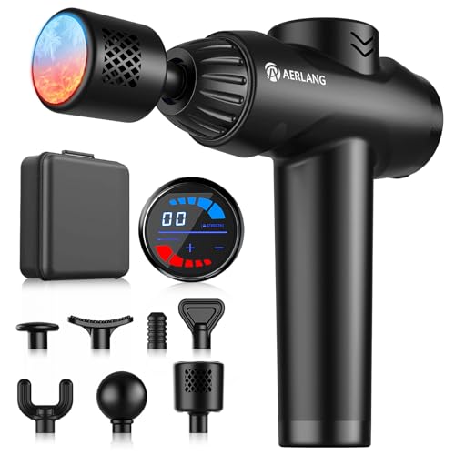 AERLANG Massage Gun with Heat and Cold,Deep Tissue Massage Gun, Back and Neck Massager for Pain Relief,Muscle Percussion M...