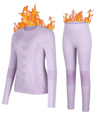 beautyin Thermal Underwear for Kids Athletic Thermals Top and Bottom Set Boys Girls Long Johns Set Winter Base Layer