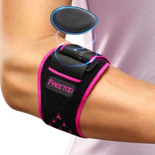 FREETOO Elbow brace for Tendonitis and Tennis Elbow for Women Men, Golfers Elbow Brace for Women for Pain Relief, Adjustab...