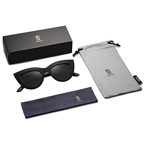SOJOS Retro Small Vintage Cat Eye Sunglasses for Women Cute Fashion UV400 Sunnies SJ2939