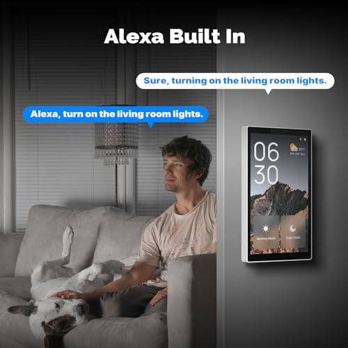 MOES Smart Home Touchscreen Control(1-Switch Panel), In-wall Smart Panel with Alexa Built-in, Compatible with Smart Life d...