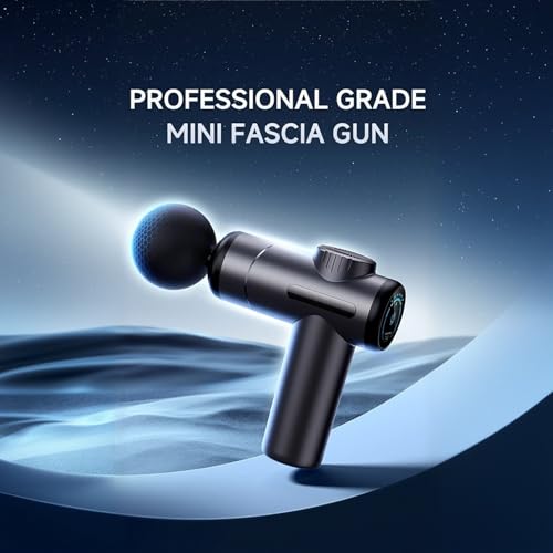 Aptin Portable Deep Tissue Muscle Massage Gun – 99-Speed Handheld Percussion Massager with LCD Display, Quiet Motor, 6 Hea...