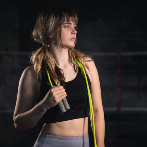 HEREROPE Jump Ropes for Fitness, Adjustable Jump Rope for Women Men, Weighted Speed Rope with 7mm PVC Skipping Rope, No-Sl...