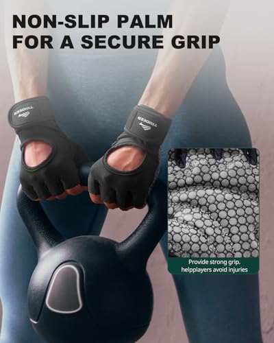 Trideer Weight Lifting Gloves for Women Men with Wrist Support, Workout Gloves Women Full Palm Protection for Gym Trainin...