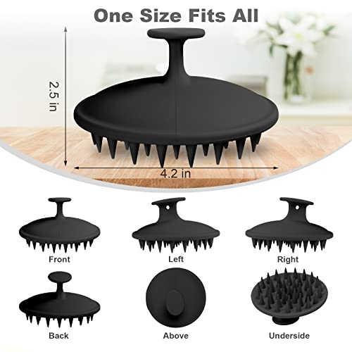 Meartchy Silicone Scalp Massager Shampoo Brush, Scalp Brush for Hair Growth & Dandruff Removal, Hair Scrubber Scalp Stimul...