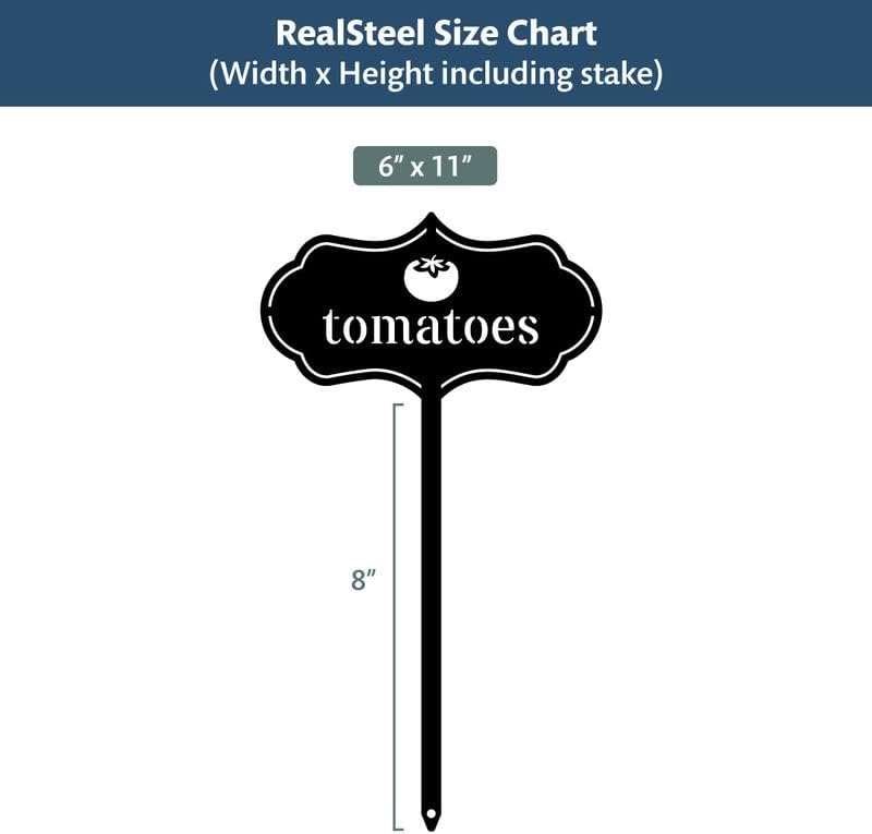 RealSteel - Seed & Plant Markers - Indoor/Outdoor Herb Garden Stakes - Elegant Fruit/Vegetable Seed Labels - Durable Plant Tags for Pots - Classy Design for Farmhouse/Greenhouse (Artichoke)