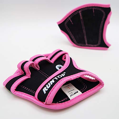 RUNTOP Workout Gloves Fitness Cross Training WODS Gym Yoga Exercise Grip Pads Weight Lifting Powerlifting Anti-Slip Bareha...