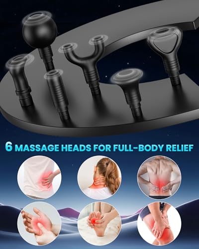 CAMEFER Deep Tissue Massage Gun, Portable Percussion Electric Muscle Massager for Pain Relief, Handheld Massagers with 30 ...