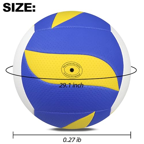 Dakapal Official Air Volleyball – Soft & Lightweight Volleyball for Recreation, Training, and Outdoor/Indoor Play – Offici...