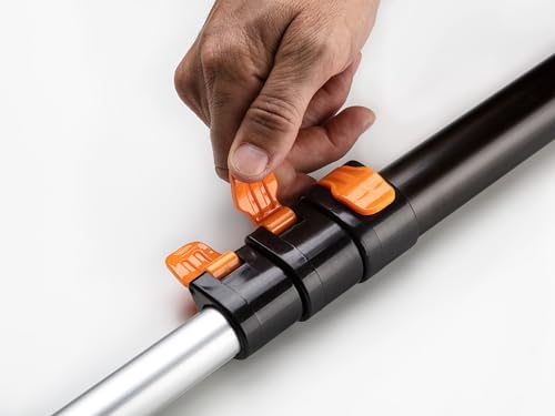 5-24 ft Long Telescoping Extension Pole // Multi-Purpose Extendable Pole with Universal Twist-on Metal Tip // Lightweight ...