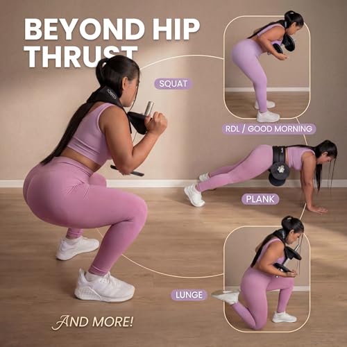 Hip Thrust Belt for Women – Adjustable Glute Belt for Dumbbells, Kettlebells & Plates – 400 lbs Support, No Hip Pain, Dua...