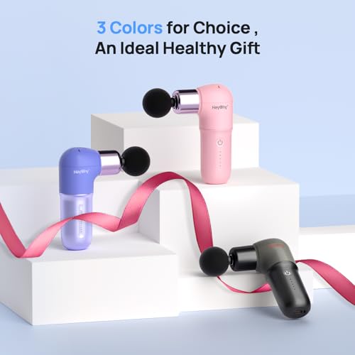 HEYCHY Super Mini Massage Gun, Deep Tissues Percussion Muscle Massager, Compact Sports Travel Massage Gun, Portable Massag...