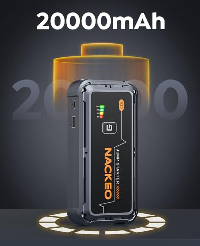 NACKEO Car Jump Starter 7000A Car Battery Jump Starter Portable Pack for Up to All Gas and 10.0L Diesel Engine 12V Jump Bo...