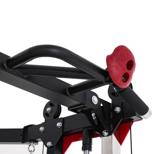Altas Strength Folding Home Gym Smith Machine with Pulley System Gym Squat Rack Weight Bar Upper Body Strength Training Le...