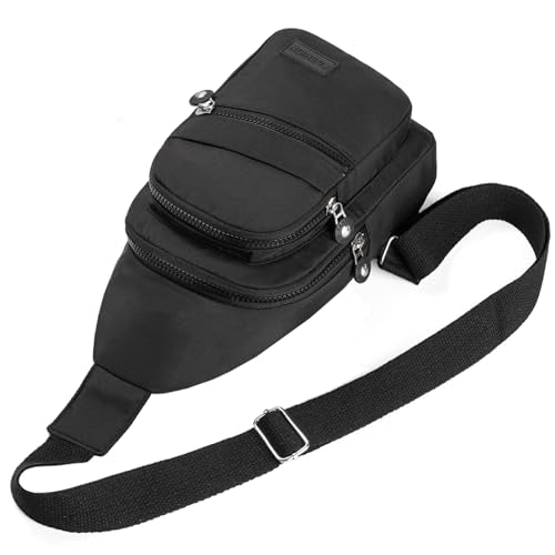 Metesbow Sling Backpack Cross Body Bag Small Fanny Pack Crossbody Bags for Women Trendy - Black