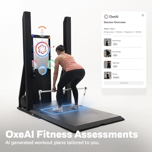 OxeFit XS1 Peak Smart Home Gym – All-in-One Strength, Cardio & Pilates Machine with Adaptive Workouts, AI Training, Perfor...