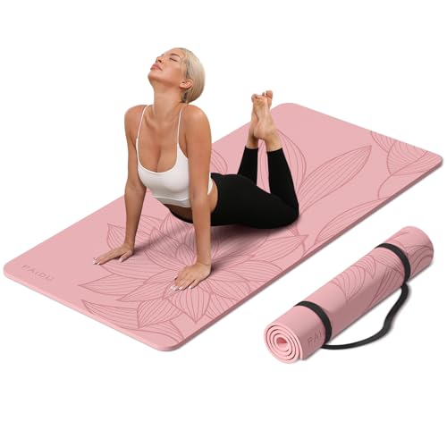 PAIDU Large Yoga Mat-72’x36’x0.4’ Extra Width ＆ Thick,Comfortable,Non-Slip Exercise Mat-Works Great on All Floor for Stret...