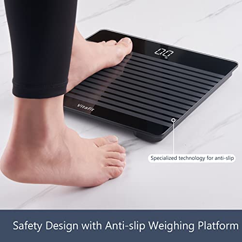 Vitafit Anti-Slip Smart Digital Bathroom Scale for Body Weight, High Accuracy Assured by Weighing Professional Since 2001,...