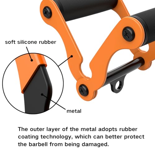veimia V Bar T-Bar Row Landmine Handle Attachment for Barbell Bars, Solid Mine Double D Row Handle Grips with Non-Slip Rub...