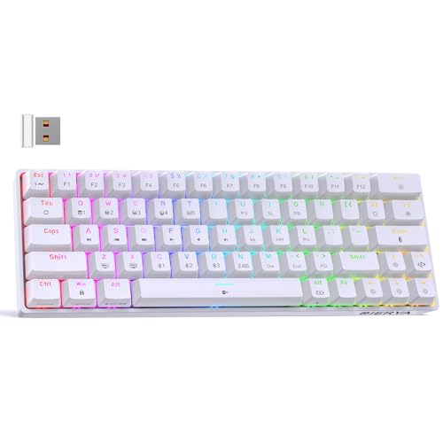 DIERYA DK63 60% Wireless Mechanical Gaming Keyboard | Bluetooth/2.4G/Wired | RGB Backlit | Anti-Ghosting Compact 63-Keys M...