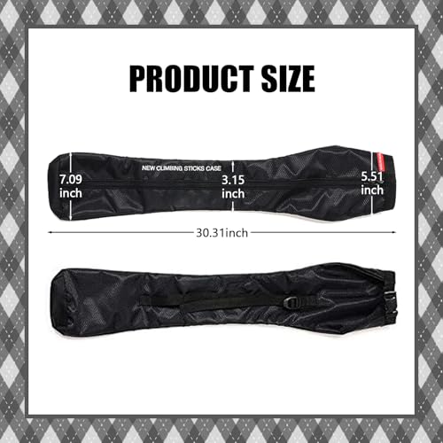 Chris.W Portable Trekking Pole Carrying Bag Storage Bag Pouch with Zipper for Walking Stick Hiking Poles Travel Case
