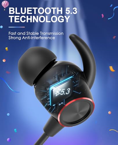 Tecno B1 Bluetooth Headphones, Bluetooth Earbuds Wireless with 60Hrs Playtime, Wireless Bluetooth Headphones for Sports, S...