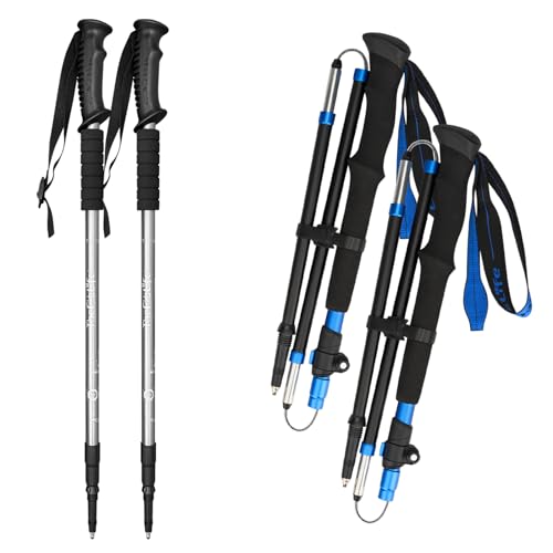 TheFitLife Anti Shock Trekking Poles + Folding Poles Aluminum