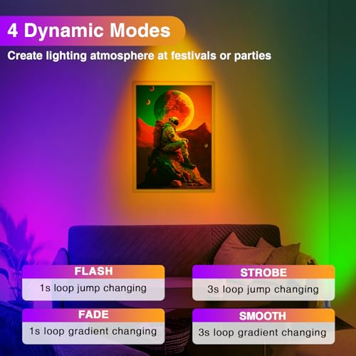 URTOM 6W RGBW Uplighting Indoor Color Changing Up Lights Indoor with Remote Dimmable LED Spot Lights for Home Aluminum Acc...
