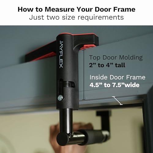 Jayflex CrossGrips Compact Pull Up Bar - Pull Up Bar Door Frame for Work from Home Fitness - Adjustable Door Frame Pullup ...