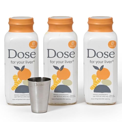 DOSE for Your Liver Cleanse Detox & Repair, Made with Organic Milk Thistle Supplement with Turmeric, Dandelion, Ginger, an...