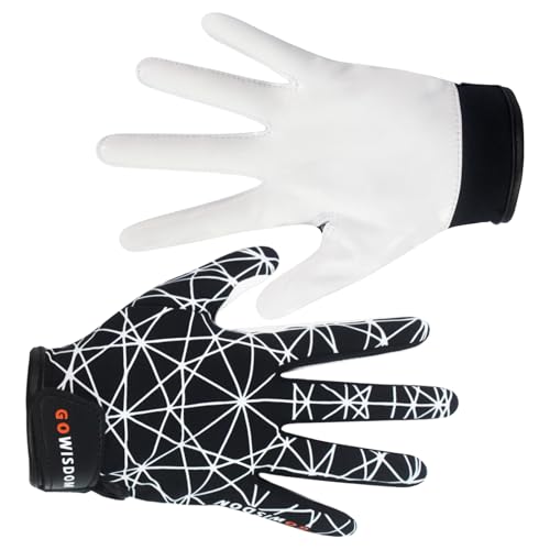 GOWISDOM Youth Football Receiver Gloves, Kids Silicone Grip Football Gloves for Boys Girls with Super Stick