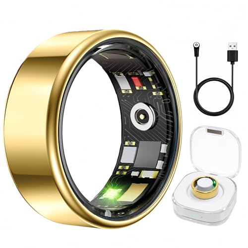 Aoyool Smart Ring Health & Fitness Tracker for Men & Women, Heart Rate, SPO₂, Sleep & Activity Monitoring, IP68 Waterproo...