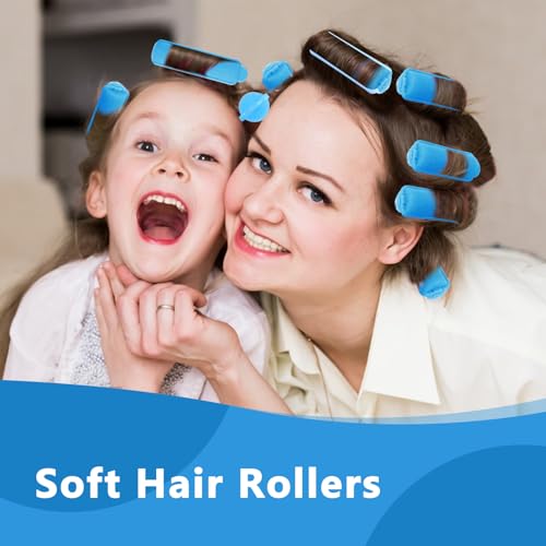Oruola 14pcs Sponge Hair Rollers, 2.67 In Foam Hair Rollers, Soft Sponge Rollers for Women's Hair Styling, Long Short Hair...