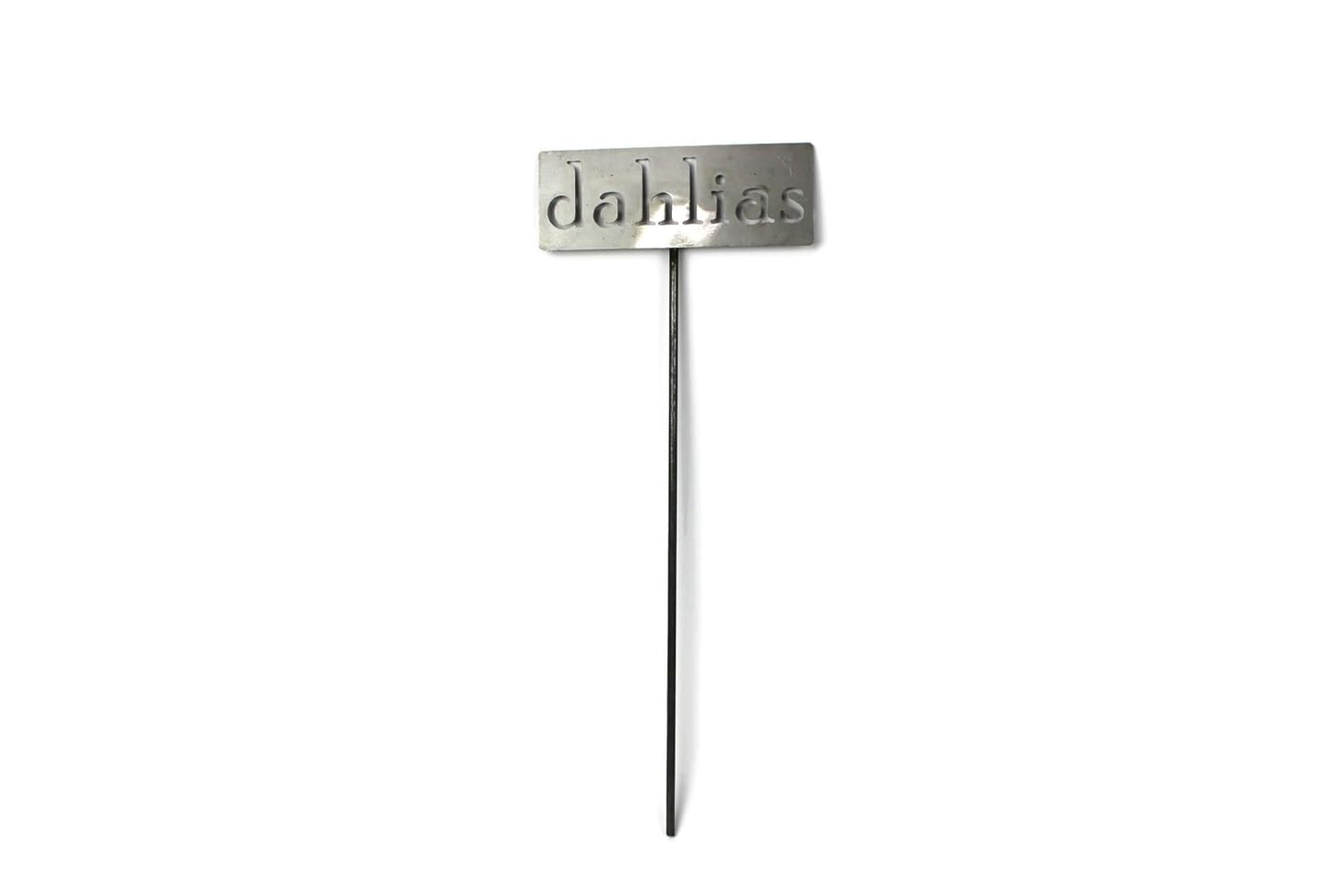 Classic Metal Garden Markers 19 Inches Tall (dahlias, Raw, Unfinished Steel (will rust with time))