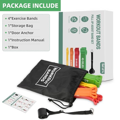 Resistance Bands,Exercise Bands,Workout Bands,Resistance Bands Set for Legs,Pull Up Bands,Stretch Bands for Exercise,Muscl...